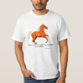 Palomino-paard met Shirt voor scripts (Voorkant)
