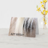 Palomino Paard Oog Verjaardag Kaart (Gele Bloem)