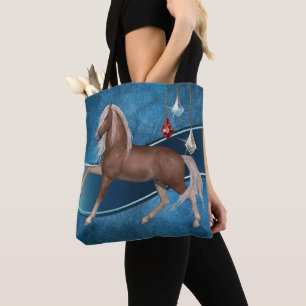 Palomino-paard op blauw Tas Embleem