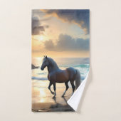 Palomino paard op het strand, bad handdoek (Handdoek)