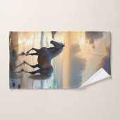 Palomino paard op het strand, bad handdoek (Handdoek)