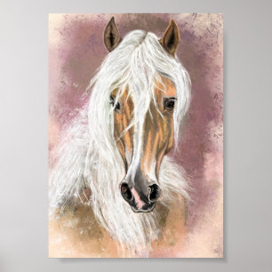 Palomino Paard Poster - Schilderij