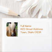 Palomino Paard retour adreslabel Etiket (Insitu)