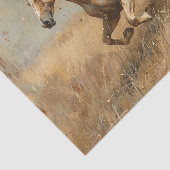 Palomino Paard Running Oil Painting Decoupage Tissuepapier (Detail)