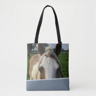 Palomino Paard Speelt Kiekeboe Tote Bag