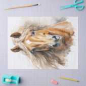 Palomino Paard Waterverf Decoupage Tissuepapier (Craft)