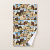Palomino Paardenfotocollage, diastheekdoekset Bad Handdoek (Handdoek)