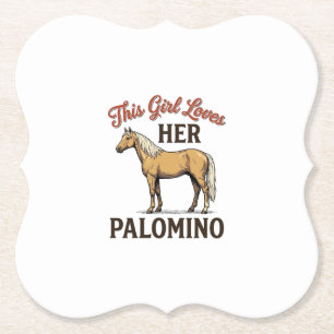 Palomino Paardenliefhebber Vintage Gravure T-Shirt Kartonnen Onderzetters
