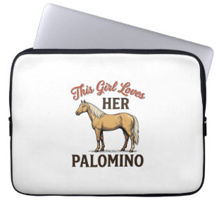 Palomino Paardenliefhebber Vintage Gravure T-Shirt Laptop Sleeve