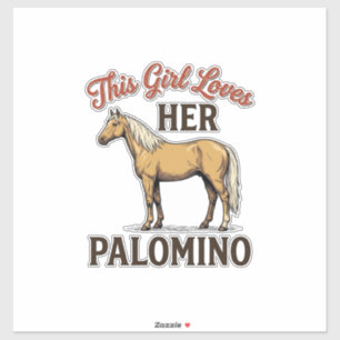 Palomino Paardenliefhebber Vintage Gravure T-Shirt Sticker