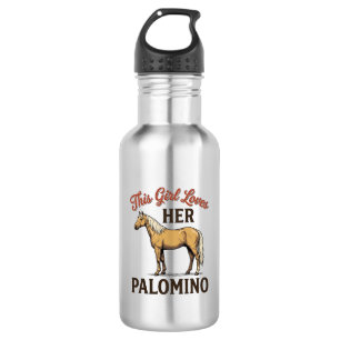 Palomino Paardenliefhebber Vintage Gravure T-Shirt Waterfles