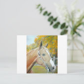 Palomino, Paardenpastel Briefkaart (Staand voorkant)