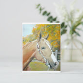 Palomino, Paardenpastel Briefkaart (Staand voorkant)
