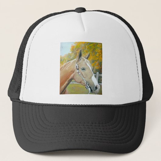 Palomino, Paardenpastel Trucker Pet (Voorkant)