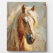 Palomino Paardenportret Fotoplaat (Voorkant)