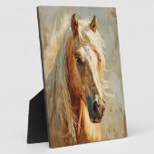 Palomino Paardenportret Fotoplaat (Zijkant)