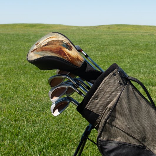 Palomino Paardenportret Golfheadcover (Insitu)