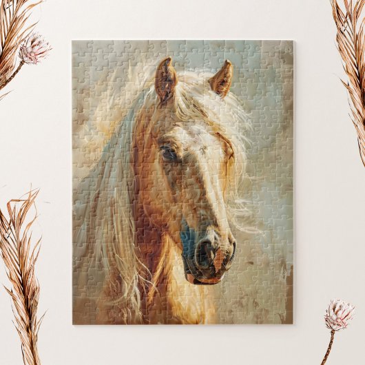Palomino Paardenportret Legpuzzel