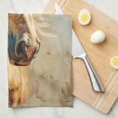 Palomino Paardenportret Theedoek (Quarter Fold)