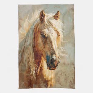 Palomino Paardenportret Theedoek