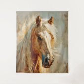 Palomino Paardenportret Wandkleed (Voorkant)