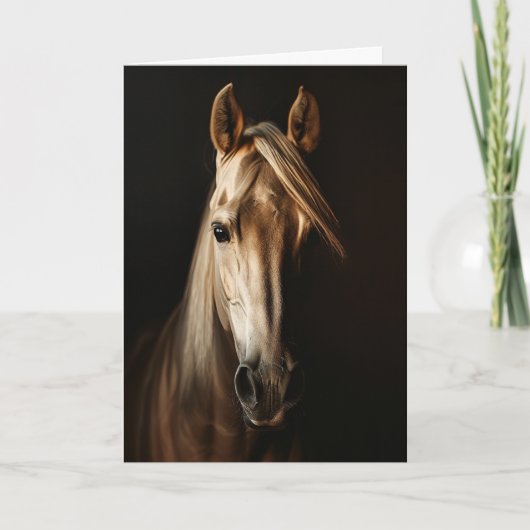 Palomino Paardenportretfoto Kaart (Voorkant)