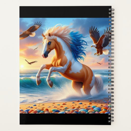 Palomino Paint Horse Ocean Planner (Achterkant)