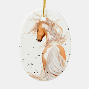 Palomino Paint Horse Ornament van Bihrle