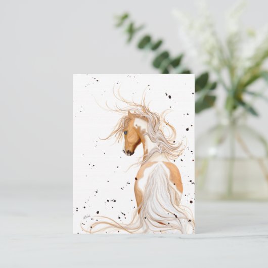 Palomino Paint Majestic van BiHrLe Briefkaart (Staand voorkant)