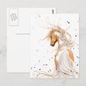 Palomino Paint Majestic van BiHrLe Briefkaart (Voorkant / Achterkant)