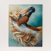 Palomino Paint Mustang Portret Legpuzzel (Verticaal)