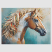 Palomino Paint Mustang Portret Tissuepapier (Voorkant)
