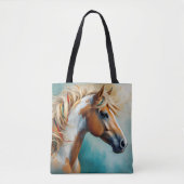 Palomino Paint Mustang Portret Tote Bag (Voorkant)