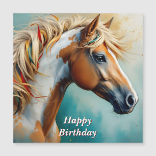 Palomino Paint Mustang Portret Verjaardag
