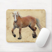 Palomino Percheron Paardenliefhebbers Art Mousepad Muismat (Met muis)