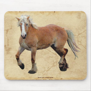 Palomino Percheron Paardenliefhebbers Art Mousepad Muismat