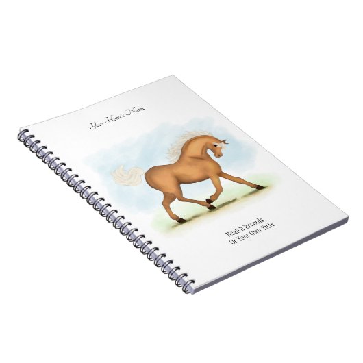 Palomino Personalized Horse/Pony Owner's Journal Notitieboek (Rechterzijde)