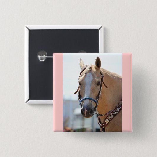 Palomino Pic Vierkante Button 5,1 Cm (Voorkant /achterkant)