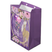  Palomino Pink Purple Flowers Horse Birthday Medium Cadeauzakje (Achterkant Gekanteld)