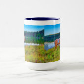 Palomino Pinto door Lake en Forest Scene Mok (Midden)