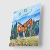 Palomino Pinto in veld- en bosscène Vierkante Klok (Hoek)