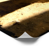 Palomino Pinto-paardenvoeding in Barn en Prose Poster (Hoek)