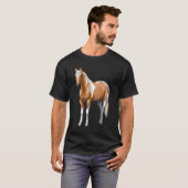 Palomino Pinto Quarter Horse Paint Stallion T-shirt (Voorkant volledig)
