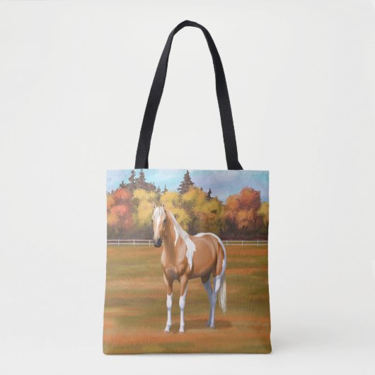 Palomino Pinto Quarter Horse Paint Stallion Tote Bag (Voorkant)