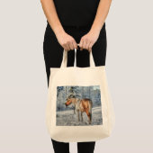Palomino Pinto Stallion en Snow Winter-thema Tote Bag (Voorkant (product))