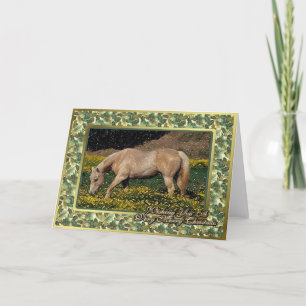 Palomino Quarter Horse Blank Kerst Kaart