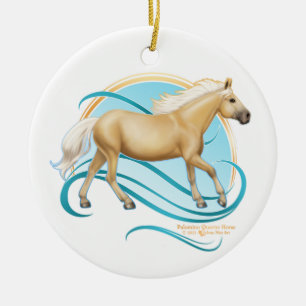 Palomino Quarter Horse Keramisch Ornament