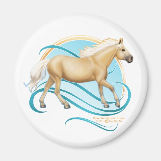 Palomino Quarter Horse Magneet (Voorkant)