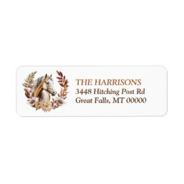 Palomino Quarterhorse herfstkrans Etiket