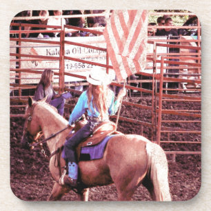 Palomino Rodeo American Flag Horse Bier Onderzetter